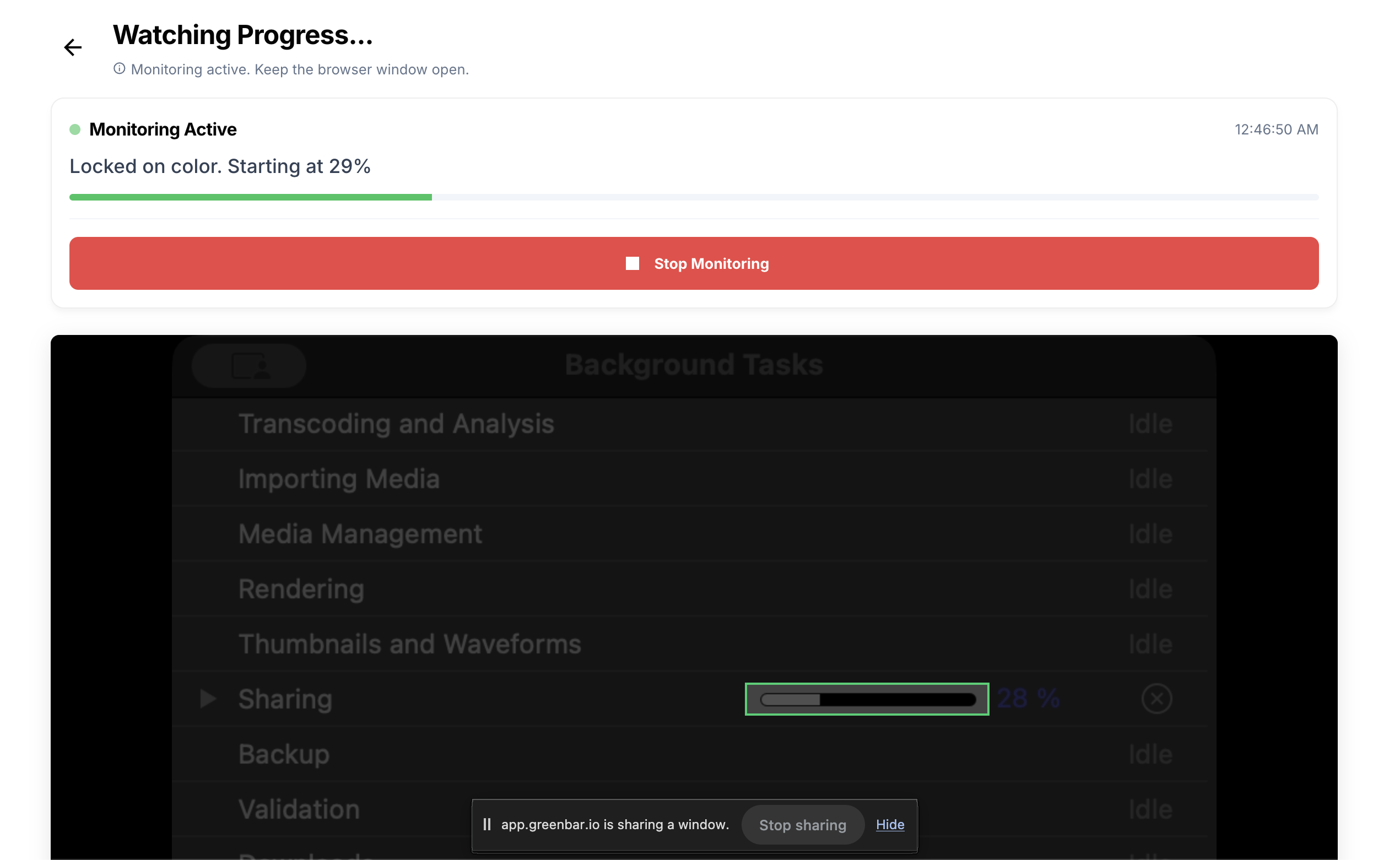 Final Cut Pro Monitoring